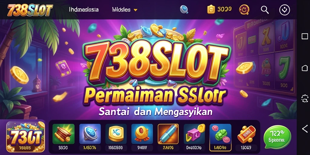 Tampilan gameplay <strong>738SLOT</strong> yang menakjubkan dan penuh warna.