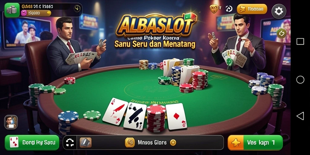 Tampilan seru gameplay Poker di ALBASLOT.