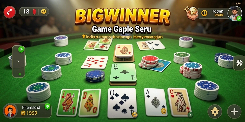 Tampilan gameplay Gaple yang menarik di BIGWINNER.