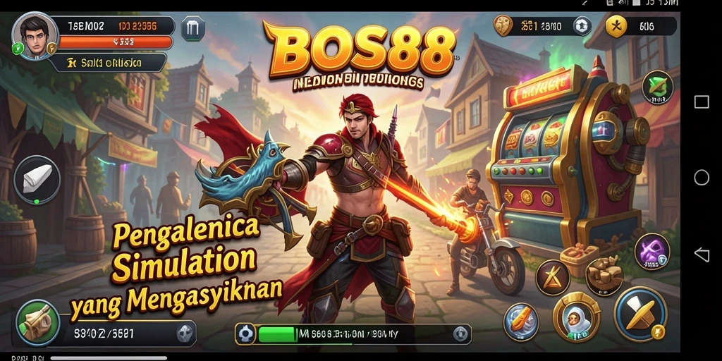 Tampilan gameplay seru dalam game Simulation BOS88.
