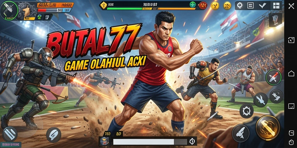 Tampilan gameplay menarik dalam BRUTAL77, menampilkan aksi olahraga seru.