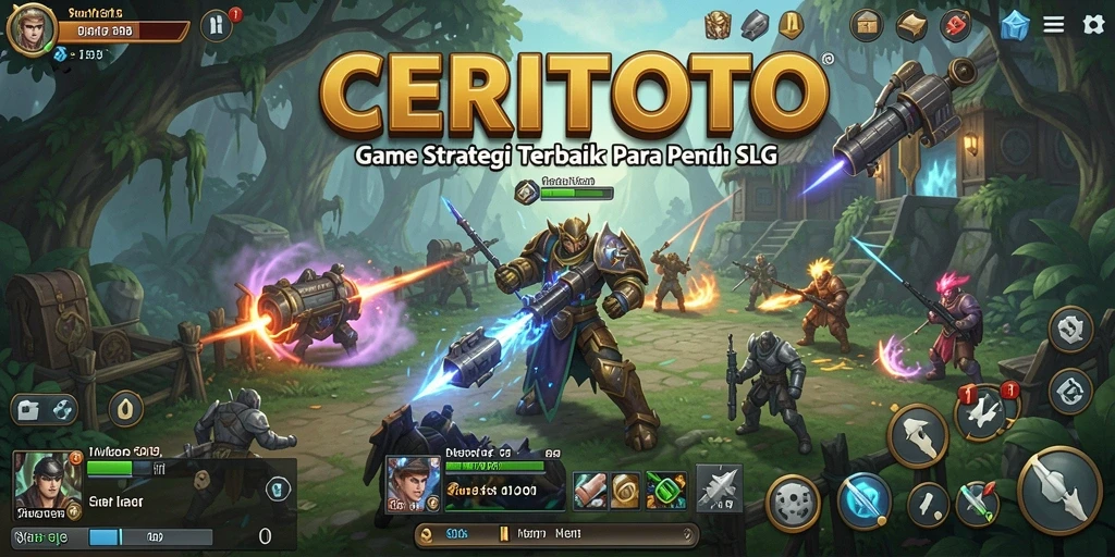 Tangkapan layar menunjukkan aksi strategi mendalam di CERITOTO.