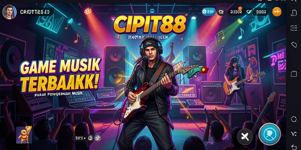 Screenshot gameplay CIPIT88 menampilkan pengalaman musik yang seru.