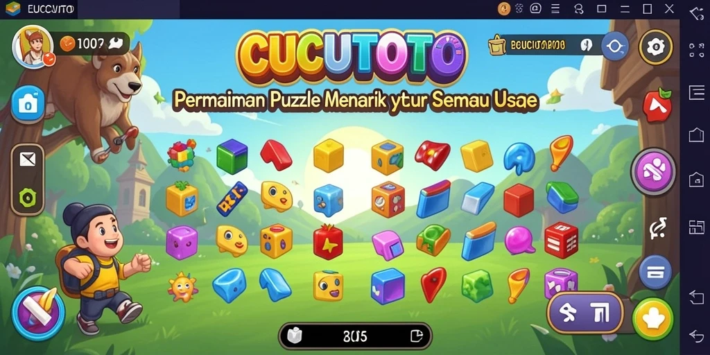 Tampilan gameplay CUCUTOTO yang menarik dan menantang.