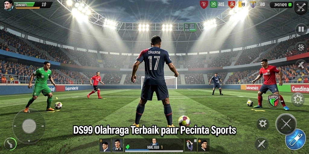 Tampilan gameplay seru dalam DS99 dengan berbagai olahraga yang menantang.