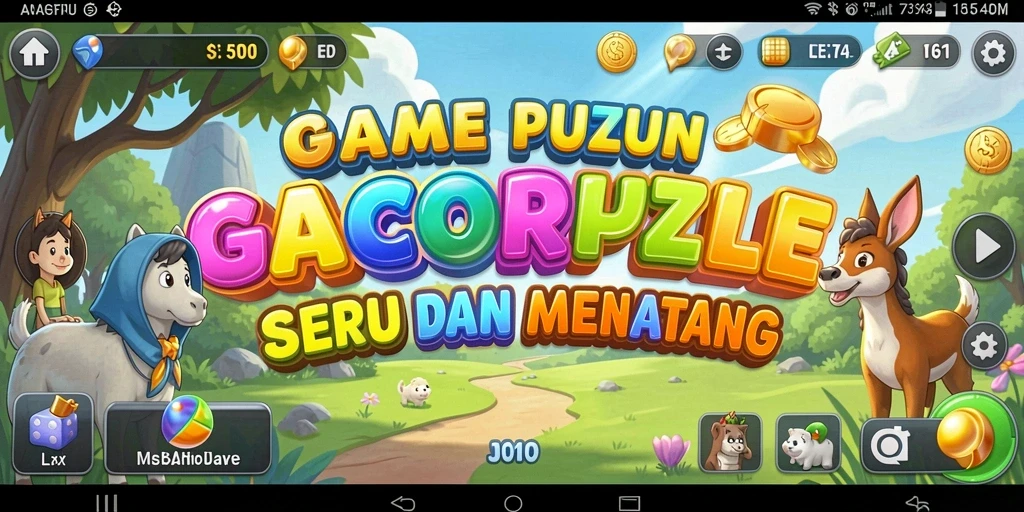 Tampilan gameplay menarik GACORFUN yang menguji kecerdasan pemain.