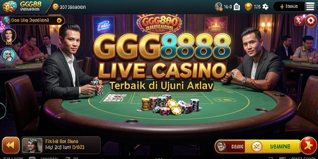 Tampilan menarik dan interaktif dari permainan Live Casino di GGG888.