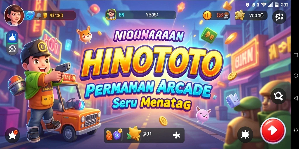Gameplay HINOTOTO yang penuh warna dan seru.