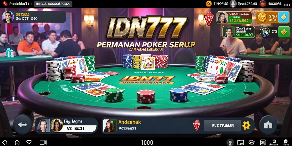 Gameplay mendebarkan dalam permainan Poker IDN777.