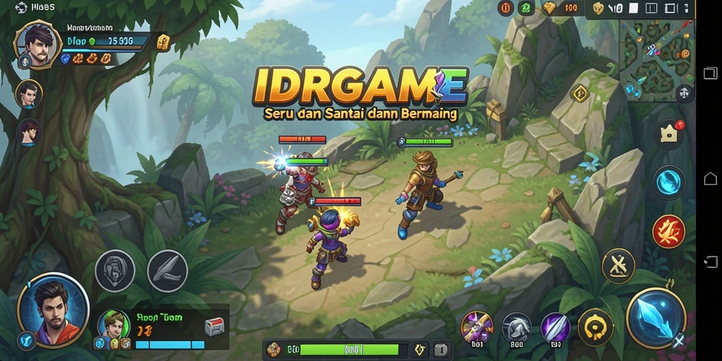 Tampilan gameplay seru di IDRGAME yang penuh warna.