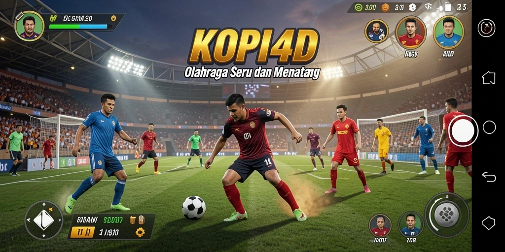 Tampilan gameplay seru dari KOPI4D di arena olahraga.