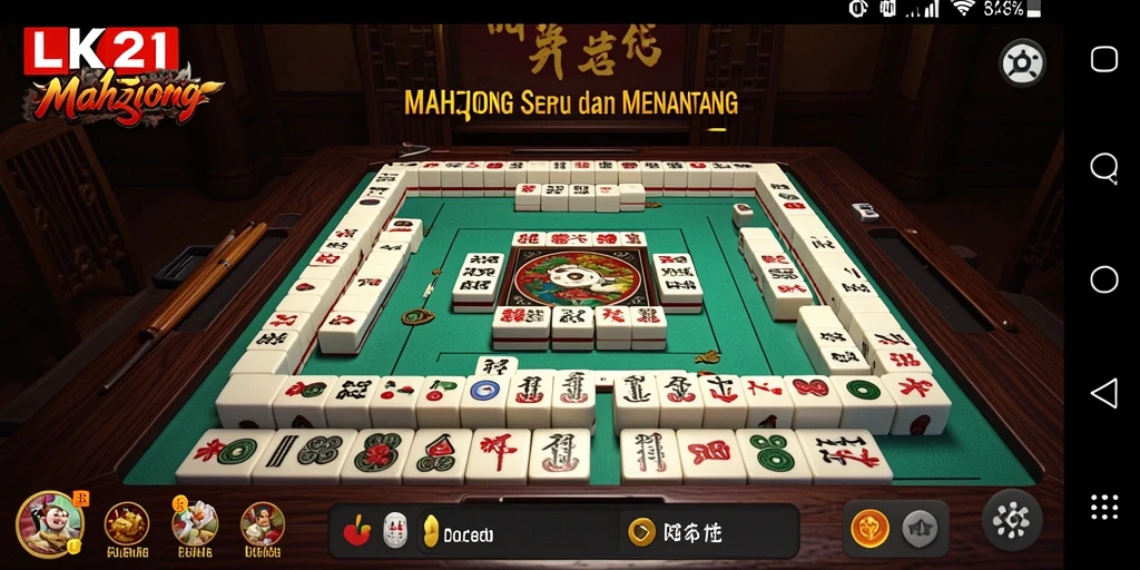 Tampilan gameplay menarik dari LK21, penuh tantangan Mahjong.
