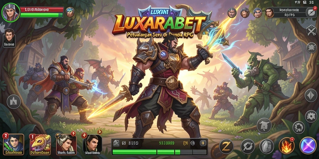 Tangkapan layar utama gameplay RPG LUXARABET yang menarik.