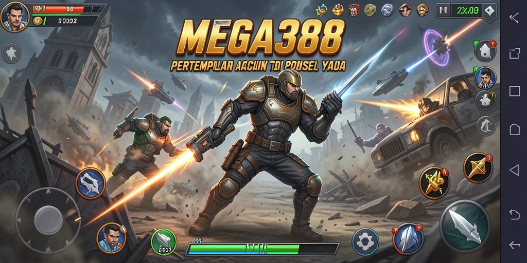 Tampilan gameplay MEGA388 yang intens dan mendebarkan.