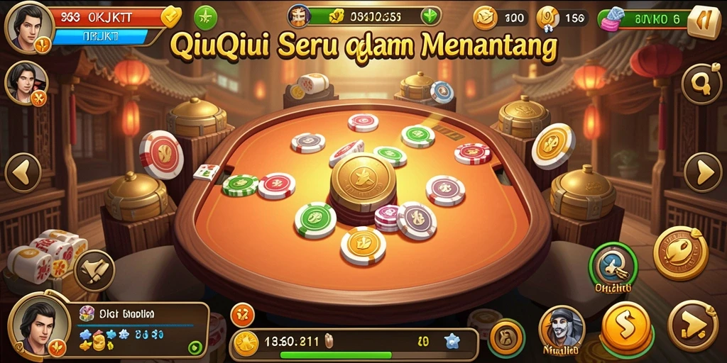 Tampilan gameplay seru di OKJKT QiuQiu.
