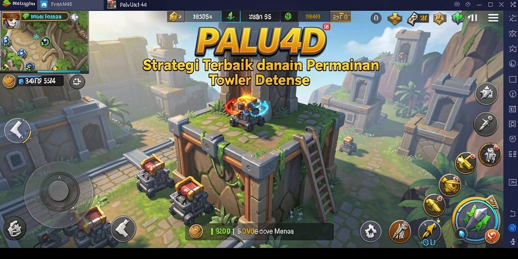 Tampilan mendebarkan dari gameplay Tower Defense di PALU4D.
