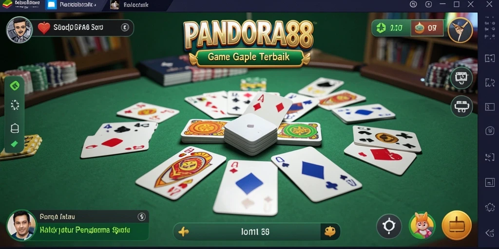 Tampilan gameplay Gaple PANDORA88 yang seru dan interaktif.