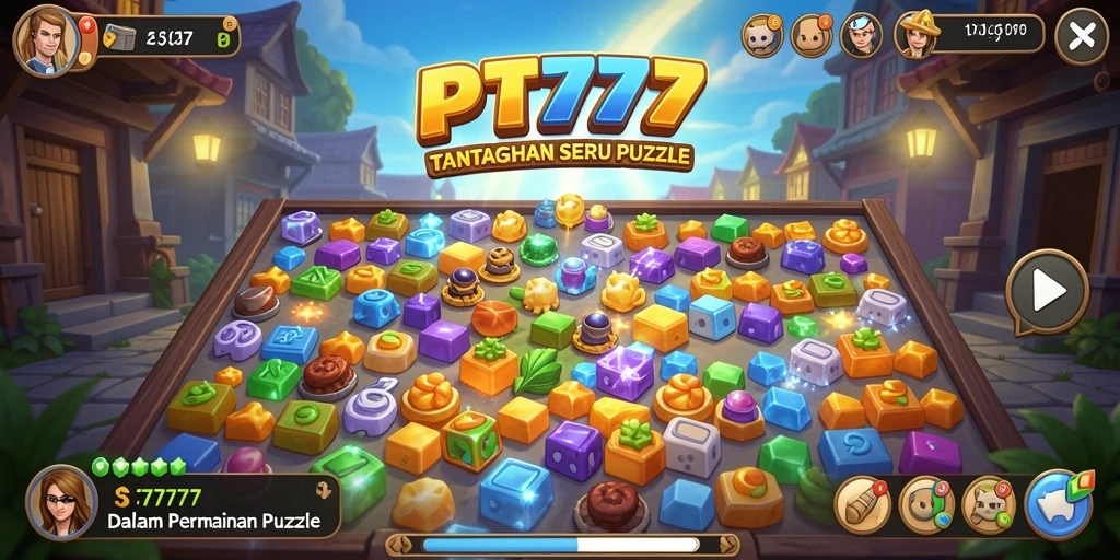 Tampilan gameplay seru di PT777 saat pemain menyelesaikan teka-teki.