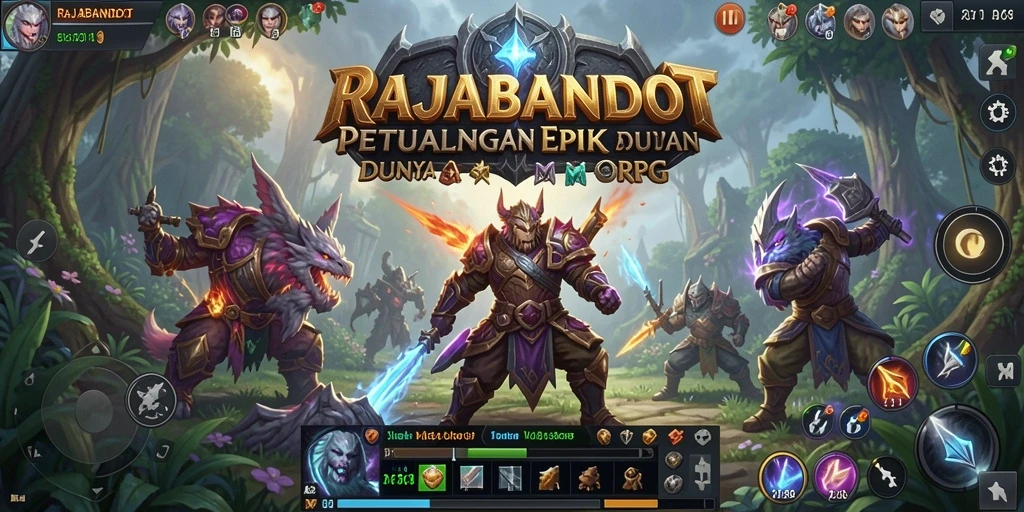 Tampilan gameplay RAJABANDOT yang epik dan menantang.