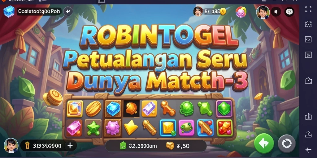 Gameplay seru dari ROBINTOGEL dalam setiap tantangan Match-3.