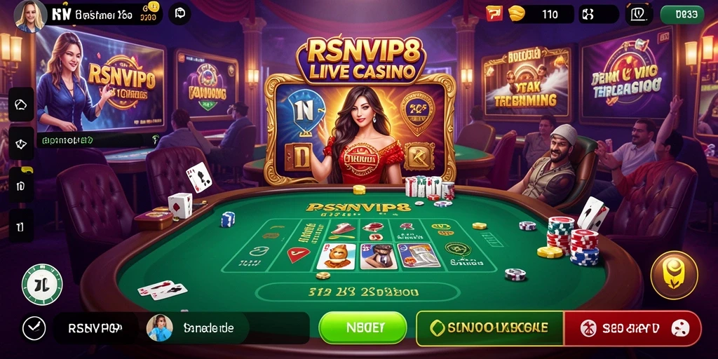 Tampilan gameplay yang menarik dari aplikasi RSNVIP8 Live Casino.