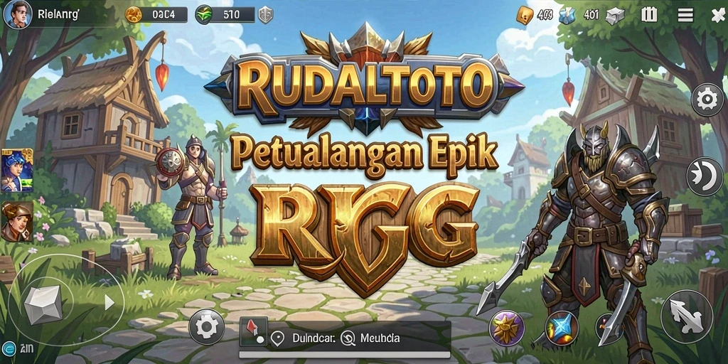 Gameplay RUDALTOTO yang menampilkan pertarungan seru dan eksplorasi.