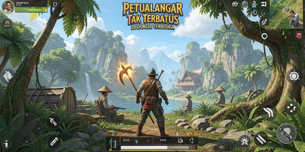Gameplay UH77 yang memukau di dunia terbuka.