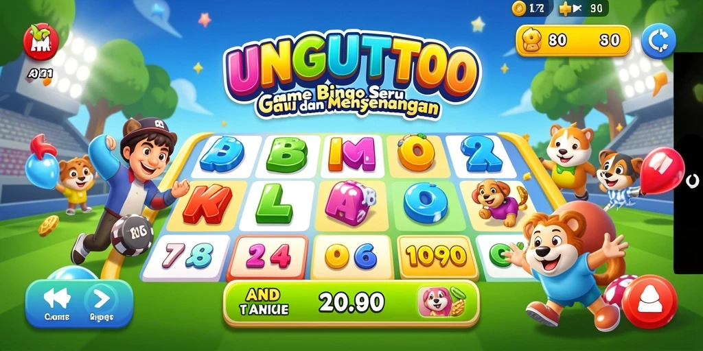 Tampilan gameplay seru di UNGUTOTO yang menggugah semangat bermain Bingo.