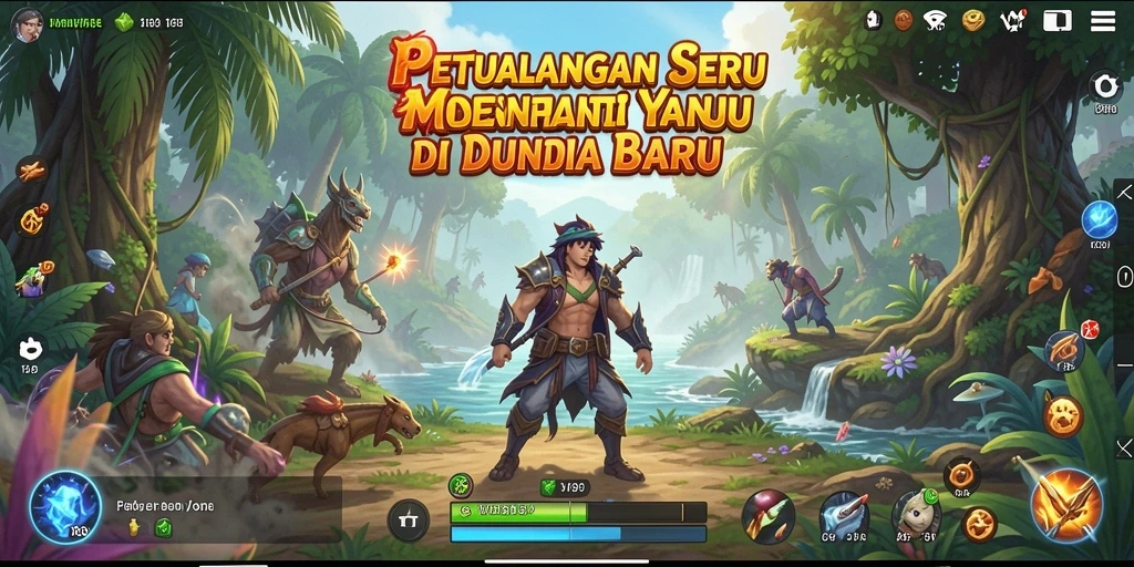 Tangkapan layar menampilkan suasana petualangan mendebarkan di V89.
